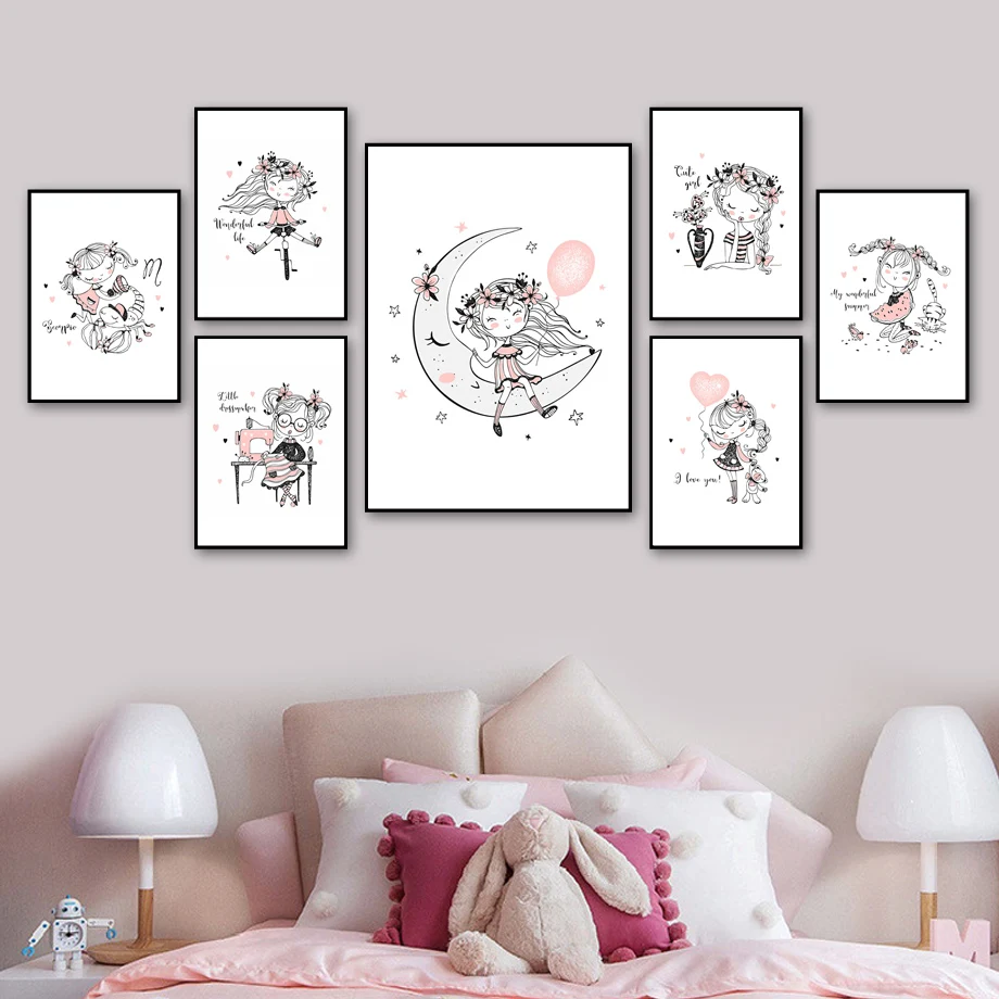 Girl Moon Balloon Flower Bike Sew Machine Mural Wall Art Canvas Painting Nordic Posters And Prints Wall Pictures Kids Room Decor
Girl Moon Balloon Flower Bike Sew Machine Mural Wall Art Canvas Painting Nordic Posters And Prints Wall Pictures Kids Room Decor