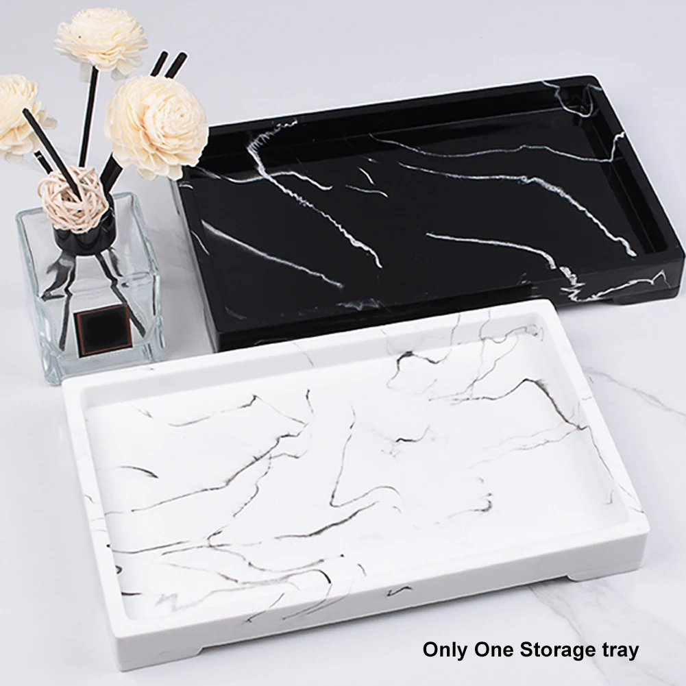 Storage Holder Large Capacity Square Marble Texture Waterproof Jewelry Display Cosmetic Non Slip Hotel Resin Bathroom Tray
Storage Holder Large Capacity Square Marble Texture Waterproof Jewelry Display Cosmetic Non Slip Hotel Resin Bathroom Tray