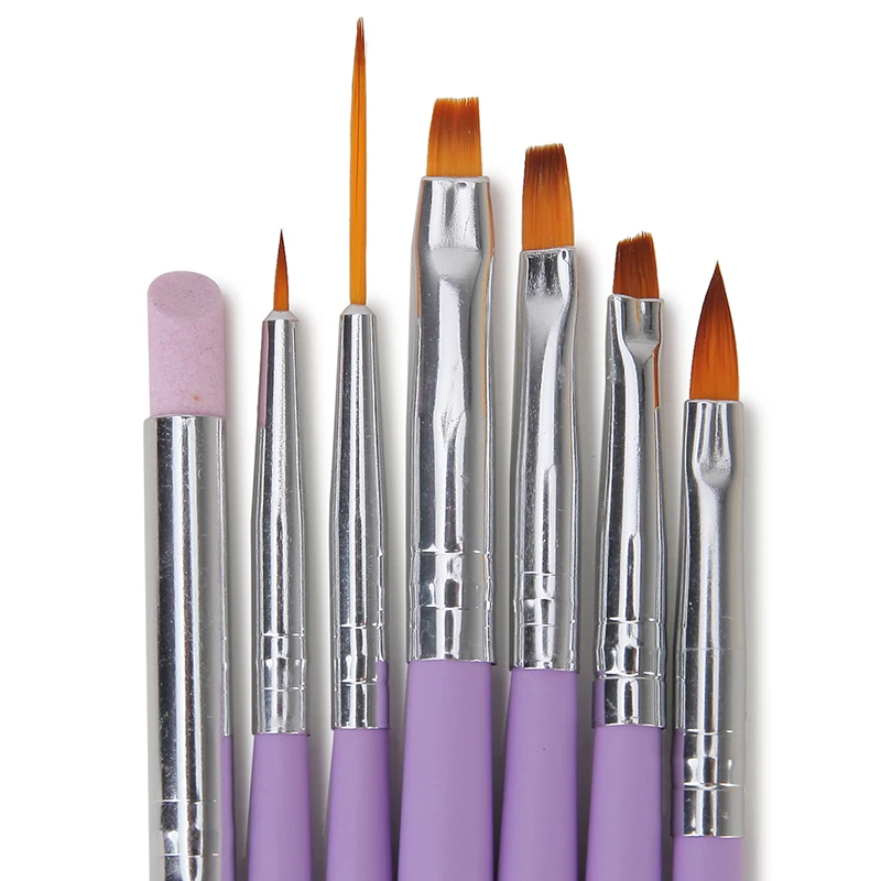 7Pcs Acrylic Nail Art Brush Set Purple Painting Drawing Pen Design Beauty Gel Nail Brushes Kit Manicure Tools
7Pcs Acrylic Nail Art Brush Set Purple Painting Drawing Pen Design Beauty Gel Nail Brushes Kit Manicure Tools