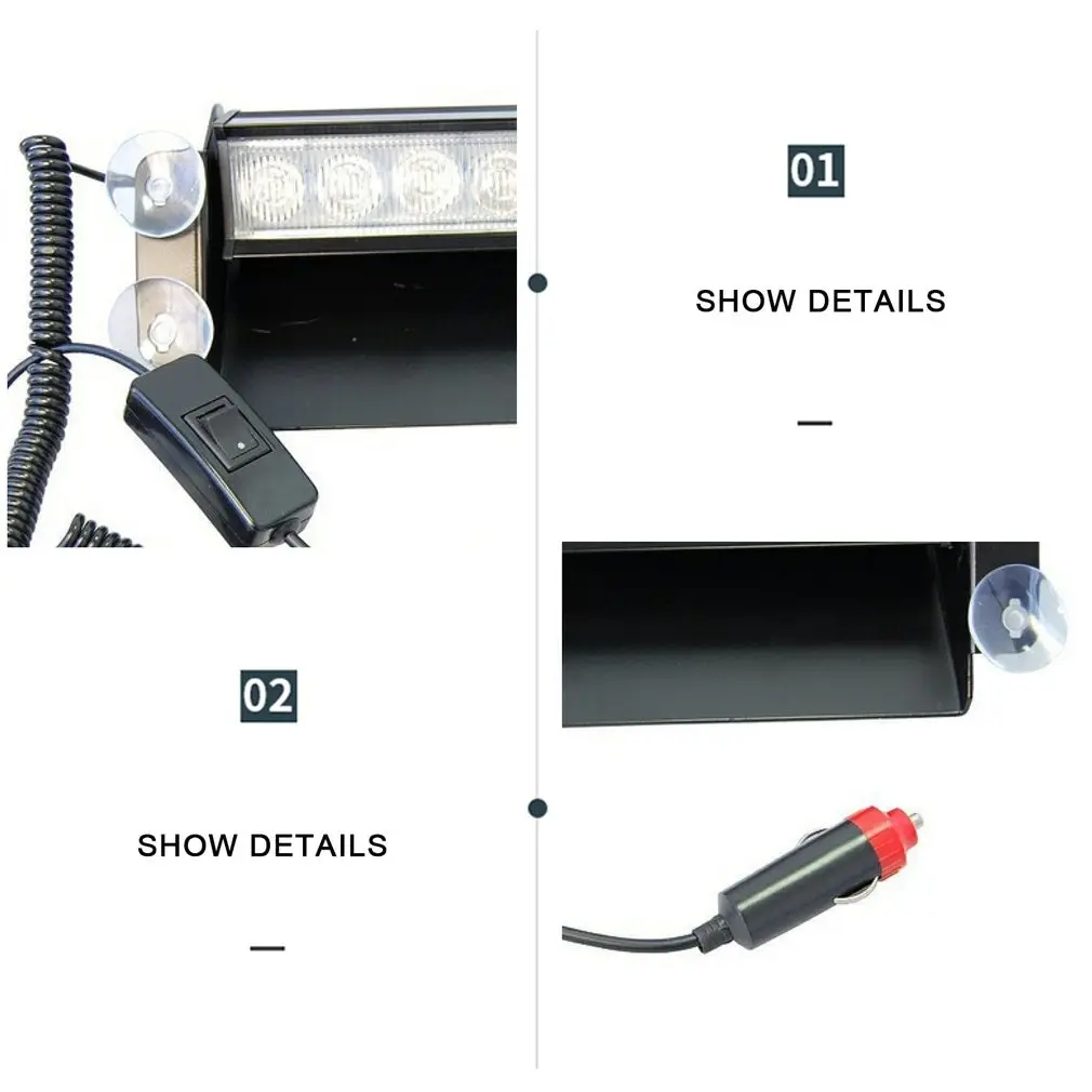 8Led Car Red Blue Front Stop Suction Cup Strobe Light Shovel Flash Open Road Strobe Light Rear Stop Glass Warning Light 
8Led Car Red Blue Front Stop Suction Cup Strobe Light Shovel Flash Open Road Strobe Light Rear Stop Glass Warning Light