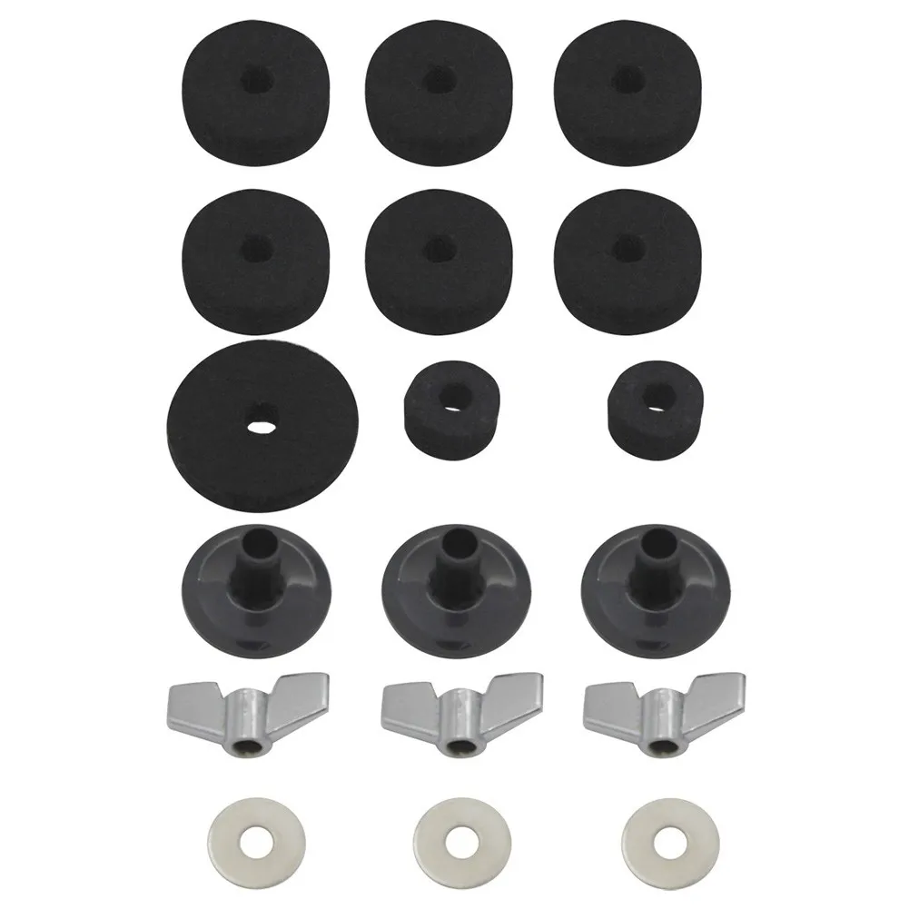 18pcs Drum Accessories Kit Set ABS+ Metal+ Cotton Black/silver Brand New Percussion Instruments Accessories Replacement
18pcs Drum Accessories Kit Set ABS+ Metal+ Cotton Black/silver Brand New Percussion Instruments Accessories Replacement
