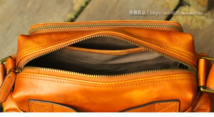 Мужская сумка-мессенджер через плечо кожаная повседневная маленькая сумочка в