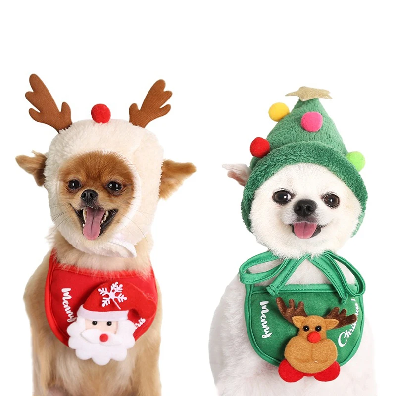 Pet Christmas Hat Saliva Towel Set Winter Dog Bandana Triangle Bibs Kerchief Cat Santa Outfits Small Medium Dog Neckerchiefs
Pet Christmas Hat Saliva Towel Set Winter Dog Bandana Triangle Bibs Kerchief Cat Santa Outfits Small Medium Dog Neckerchiefs