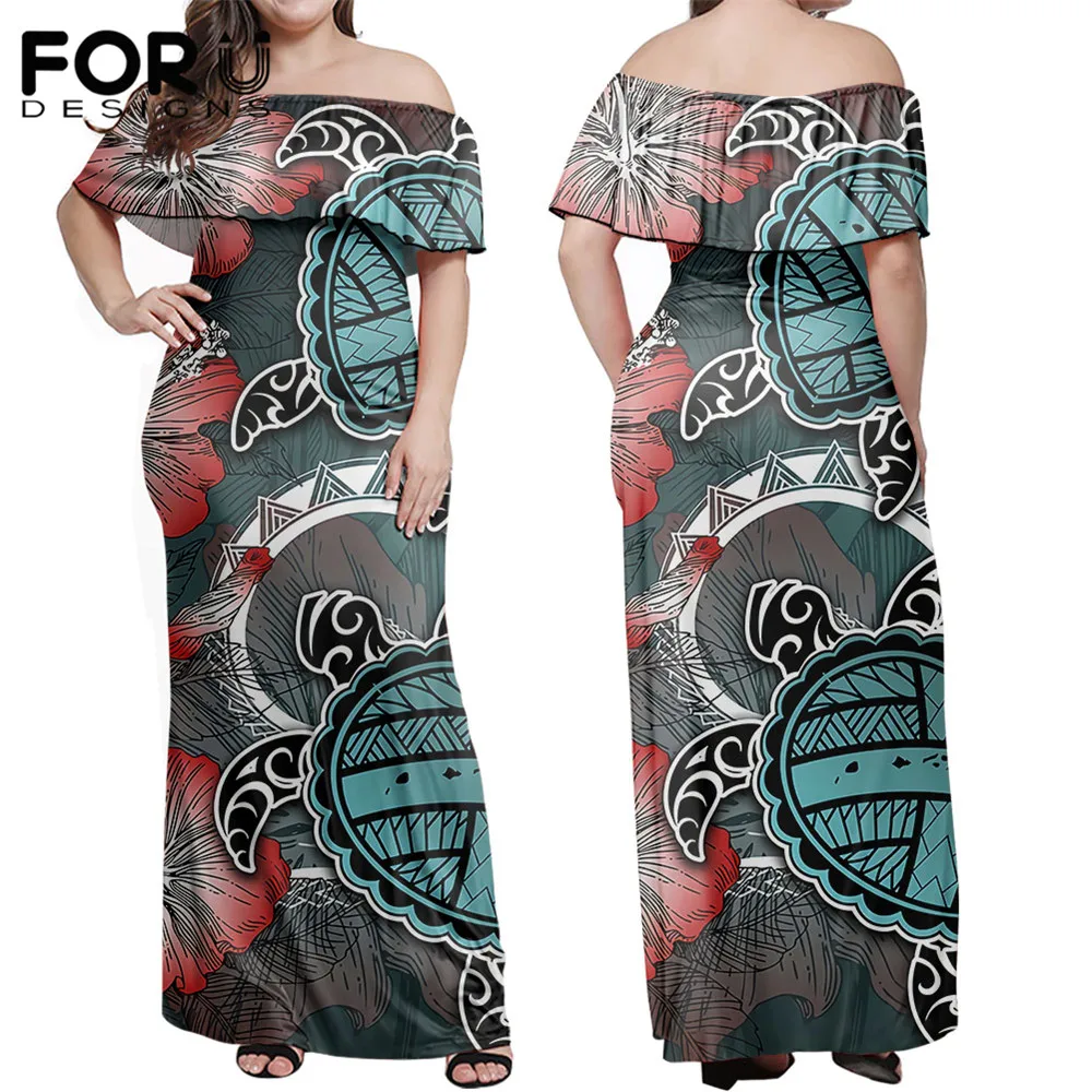 Лидер продаж 2021, длинное платье FORUDESIGNS с открытыми плечами, женские пикантные вечерние платья с принтом в виде гавайской черепахи, гибискуса... 
Лидер продаж 2021, длинное платье FORUDESIGNS с открытыми плечами, женские пикантные вечерние платья с принтом в виде гавайской черепахи, гибискуса...