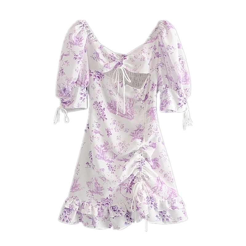 Streetwear Vintage Floral Print Puff Sleeve Dress Women New Casual Bow Lotus Edge Holiday Sexy Mini Dresses Vestidos Mujer
Streetwear Vintage Floral Print Puff Sleeve Dress Women New Casual Bow Lotus Edge Holiday Sexy Mini Dresses Vestidos Mujer
