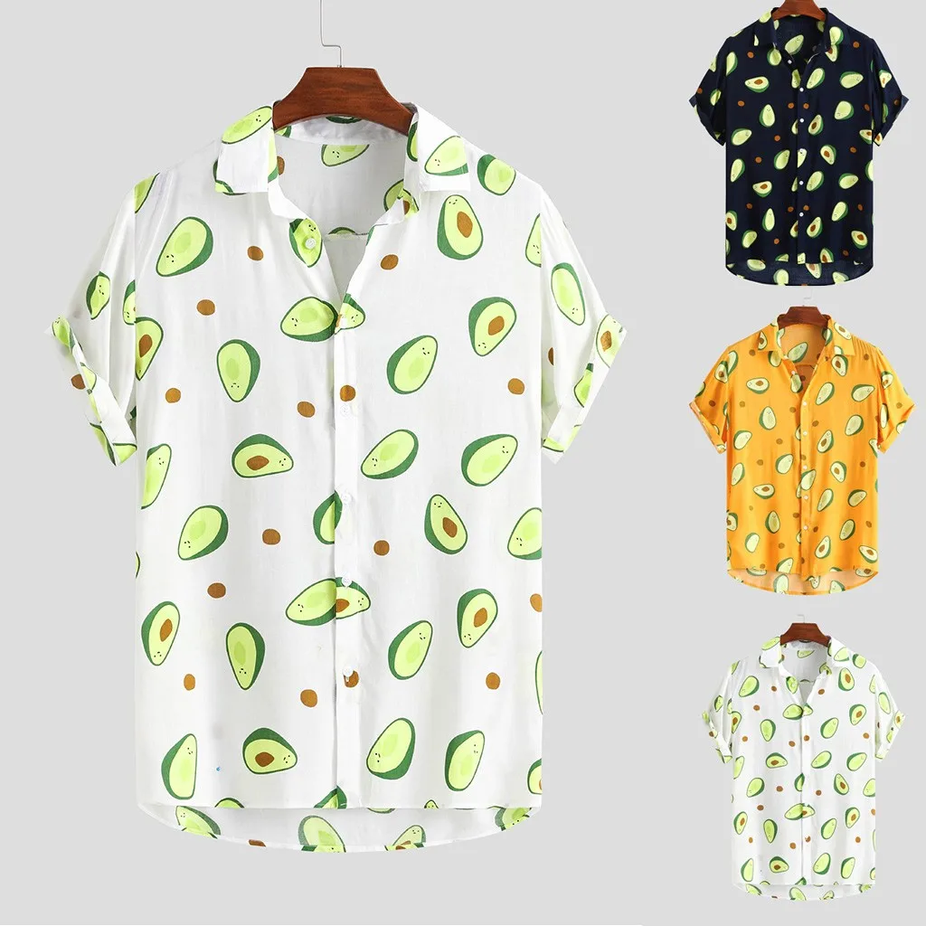 New hot sale shirt men's avocado printed short-sleeved V-neck shirt lapel short-sleeved casual comfortable sh
New hot sale shirt men's avocado printed short-sleeved V-neck shirt lapel short-sleeved casual comfortable sh