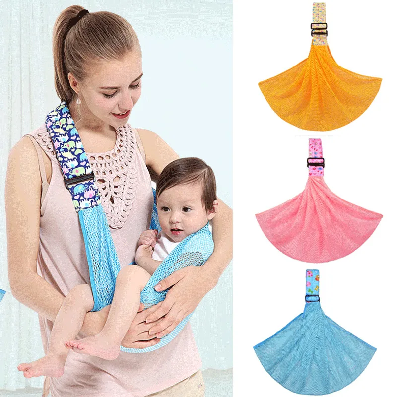 Breathable Net Baby Ring Sling Carrier Soft Horizontal Wrap For Newborns Best Shower Gift Girls & Boys | Мать и ребенок