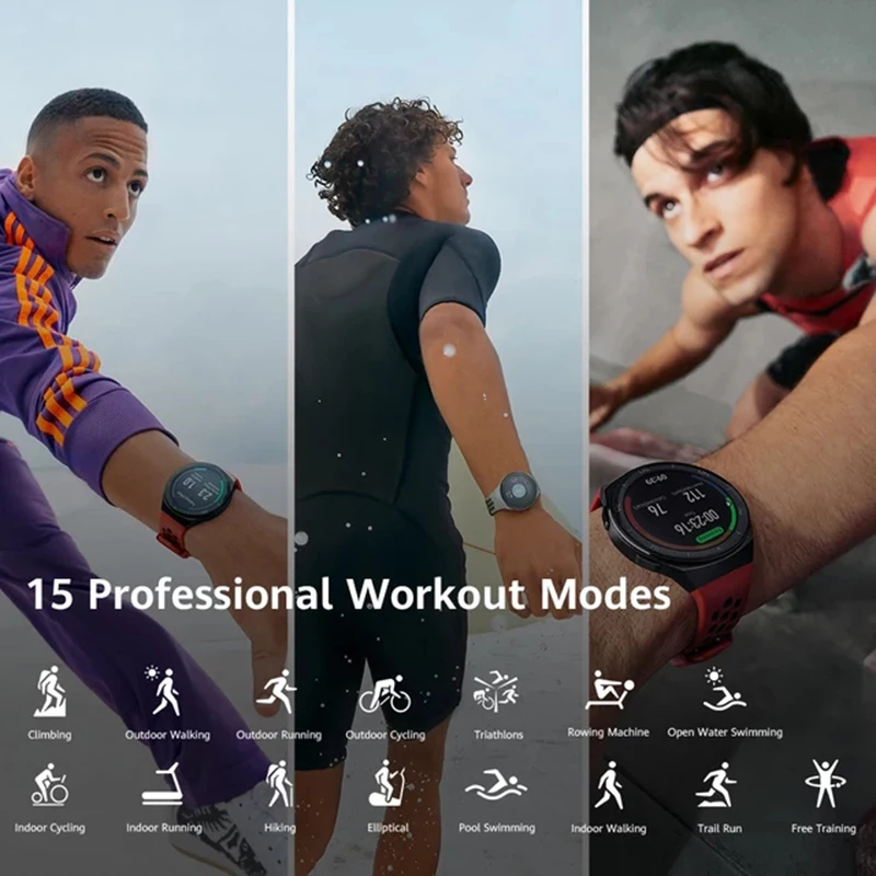 HUAWEI Watch GT 2e 100 Workout Modes gt2e Smart 1.39" AMOLED 2 Weeks Standby 5ATM Waterproof Sport Blood Oxygen | Электроника