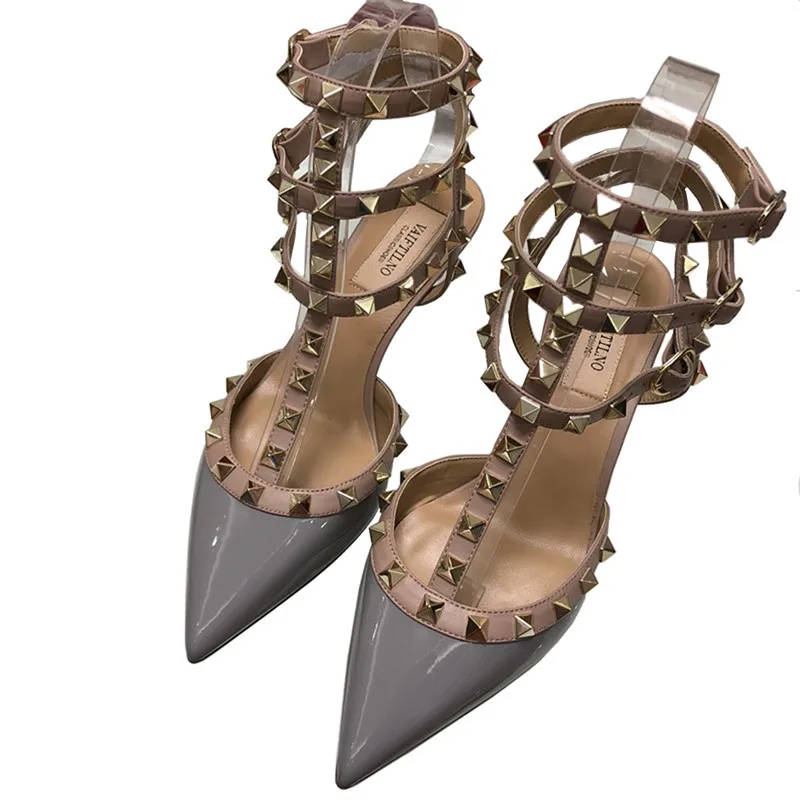 10cm 2021 New Leather V Home Rivet PointedToe Pumps High Heeled Sandals Women's Thin Heel Black Wedding Shoes Size 34-43
10cm 2021 New Leather V Home Rivet PointedToe Pumps High Heeled Sandals Women's Thin Heel Black Wedding Shoes Size 34-43