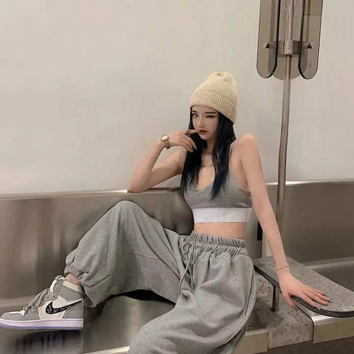 Pants women's loose sports Leggings Harajuku style thin versatile pants autumn white high waist leisure wide leg pants
Pants women's loose sports Leggings Harajuku style thin versatile pants autumn white high waist leisure wide leg pants