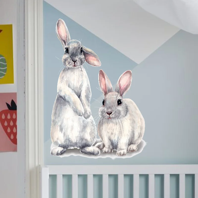 Wall Stickers Two Cute Rabbits Wall Sticker Children'S Kids Room Bunny Bedroom Mural DIY PVC Wall Decals Home Decor
Wall Stickers Two Cute Rabbits Wall Sticker Children'S Kids Room Bunny Bedroom Mural DIY PVC Wall Decals Home Decor