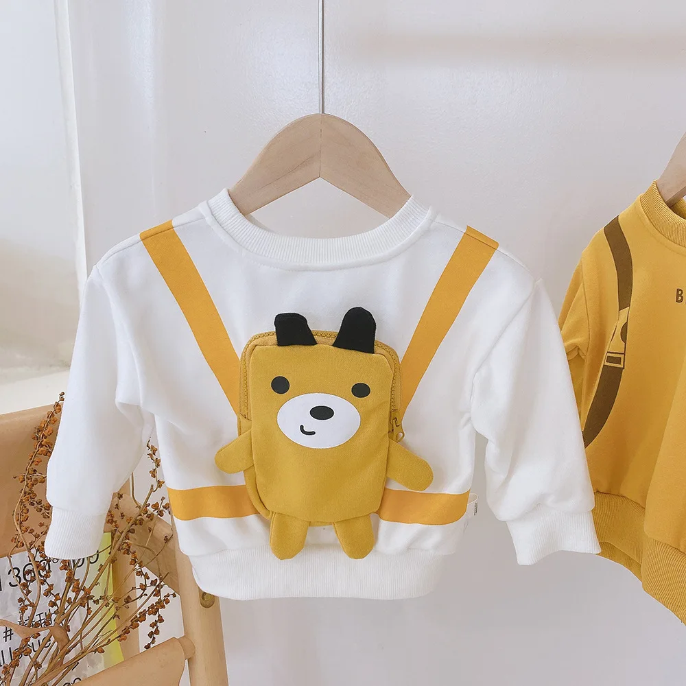 New Kids Spring Clothes Boys Girls Sweatshirt Kids Cartoon T Shirts Baby Girls Cotton Outwear Tops Children Bear Bag Pullover 
New Kids Spring Clothes Boys Girls Sweatshirt Kids Cartoon T Shirts Baby Girls Cotton Outwear Tops Children Bear Bag Pullover
