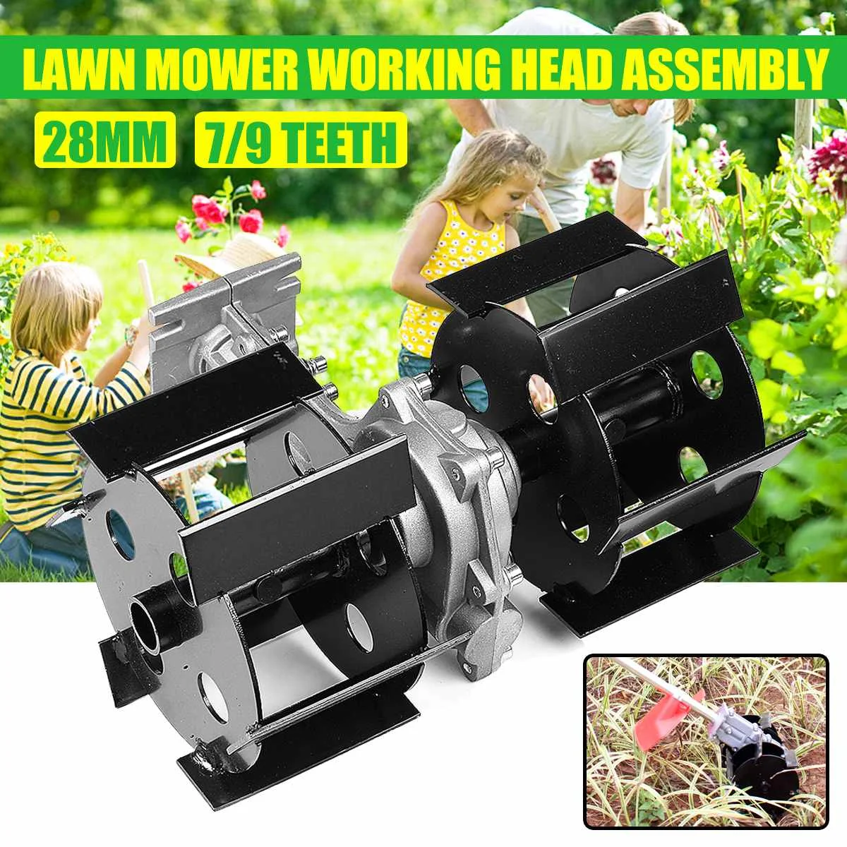 Drillpro 28mm 7/9 Tooth Lawn Mower Working Head Assembly Weeding Wheel Brush Cutter Weeder Cultivator Accessories For Orchard
Drillpro 28mm 7/9 Tooth Lawn Mower Working Head Assembly Weeding Wheel Brush Cutter Weeder Cultivator Accessories For Orchard