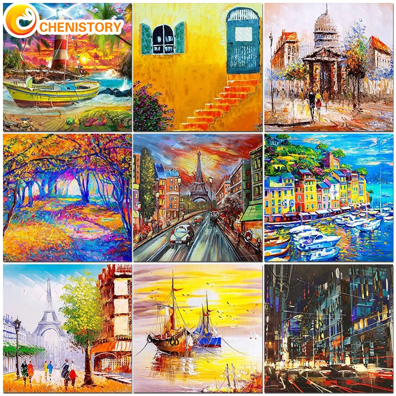 CHENISTORY Picture By Number Town Kits DIY Oil Painting By Number Landscape Drawing On Canvas HandPainted Home Decoration Gift
CHENISTORY Picture By Number Town Kits DIY Oil Painting By Number Landscape Drawing On Canvas HandPainted Home Decoration Gift