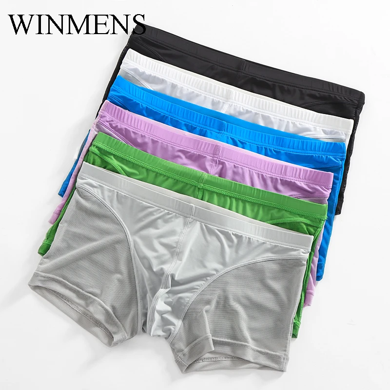 Underwear Men Mesh Transparent Big Pouch Boxers Shorts Low Waisted Breathable Elastic Men's panties Sexy Sheer Trunks
Underwear Men Mesh Transparent Big Pouch Boxers Shorts Low Waisted Breathable Elastic Men's panties Sexy Sheer Trunks