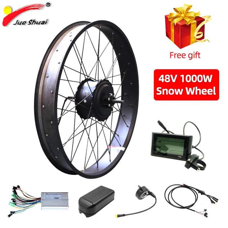Jueshuai 48V 1000W Ebike Kit Powerful 20inch 26inch 4.0 Fat Tire Rear Hub Motor Electric Bicycle Conversion Kit MTB Ebike Kit
Jueshuai 48V 1000W Ebike Kit Powerful 20inch 26inch 4.0 Fat Tire Rear Hub Motor Electric Bicycle Conversion Kit MTB Ebike Kit