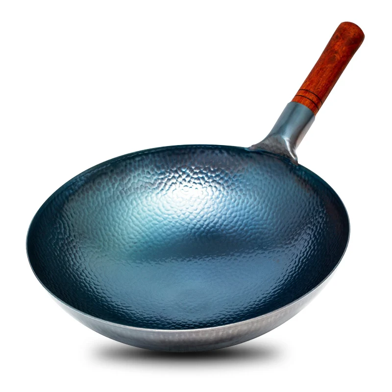 Hammered Cast Iron Wok Traditional Handmade Non-stick Wok Traditional Carbon Steel Pow Wok with Wooden and Steel Helper Handle
Hammered Cast Iron Wok Traditional Handmade Non-stick Wok Traditional Carbon Steel Pow Wok with Wooden and Steel Helper Handle