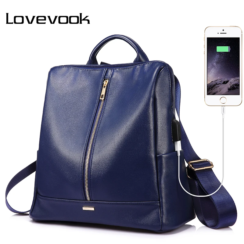 Женский рюкзак LOVEVOOK для девочек-подростков с внешним usb-разъемом большой