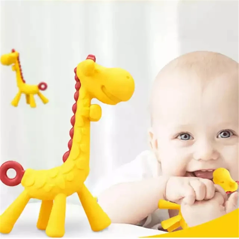 Baby Teether Cartoon Teething Nursing BPA Free Soft Silicone Baby teeth that fawn molar rod giraffe to bite the teether safty
Baby Teether Cartoon Teething Nursing BPA Free Soft Silicone Baby teeth that fawn molar rod giraffe to bite the teether safty