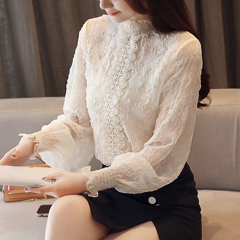 2022 New Women Shirts Stand Collar Long Sleeve Lace Shirt Lantern Sleeve Floral Blouse Blusas Femininas Chemise Plus Size
2022 New Women Shirts Stand Collar Long Sleeve Lace Shirt Lantern Sleeve Floral Blouse Blusas Femininas Chemise Plus Size
