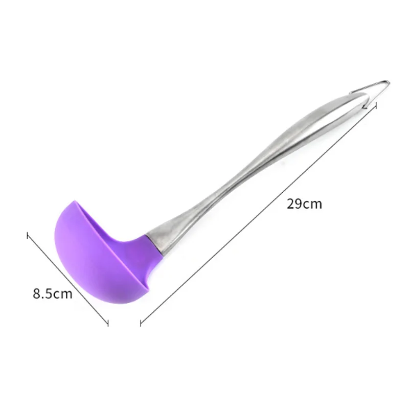 Newly Silicone Stainless Steel Soup Spoon Anti High-Temperature Cooking Kitchen Tools TE889
Newly Silicone Stainless Steel Soup Spoon Anti High-Temperature Cooking Kitchen Tools TE889