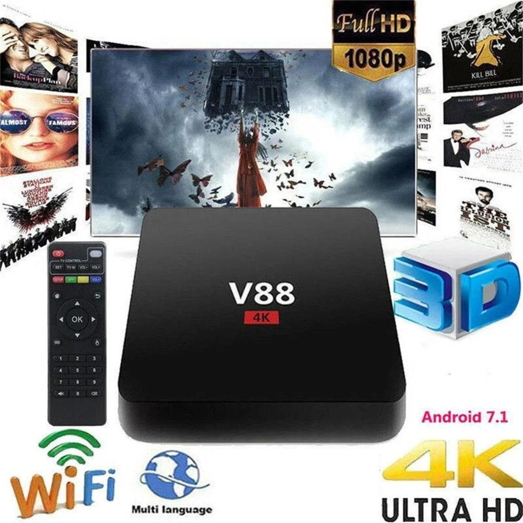 V88 Rk3229 Smart Tv Set-top Box Player Media Player 4k Quad-core 8gb Wifi Bluetooth Smart TV Box Set top box
V88 Rk3229 Smart Tv Set-top Box Player Media Player 4k Quad-core 8gb Wifi Bluetooth Smart TV Box Set top box