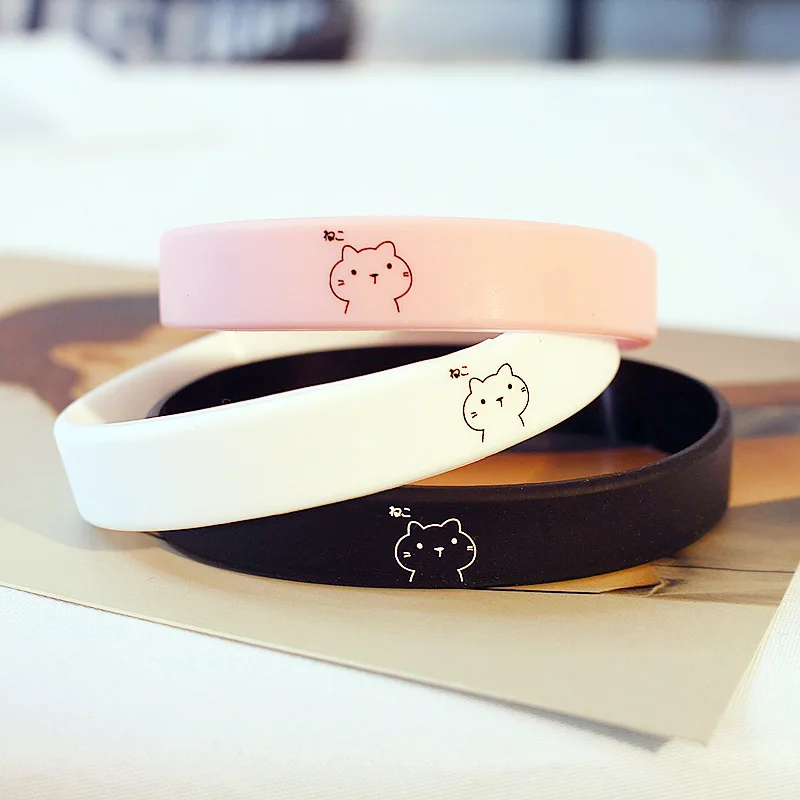 Cute Cat Silicone Bracelet Simple Sweet Animal Wrist Band for Women Men Girls Gifts Wristband 1pc
Cute Cat Silicone Bracelet Simple Sweet Animal Wrist Band for Women Men Girls Gifts Wristband 1pc