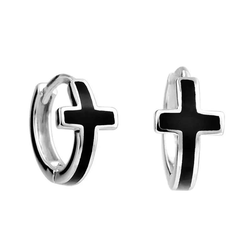 925 Sterling Silver Black Cross Stud Earring For Women Party Jewelry Oorbellen Brincos Pendientes eh1304
925 Sterling Silver Black Cross Stud Earring For Women Party Jewelry Oorbellen Brincos Pendientes eh1304
