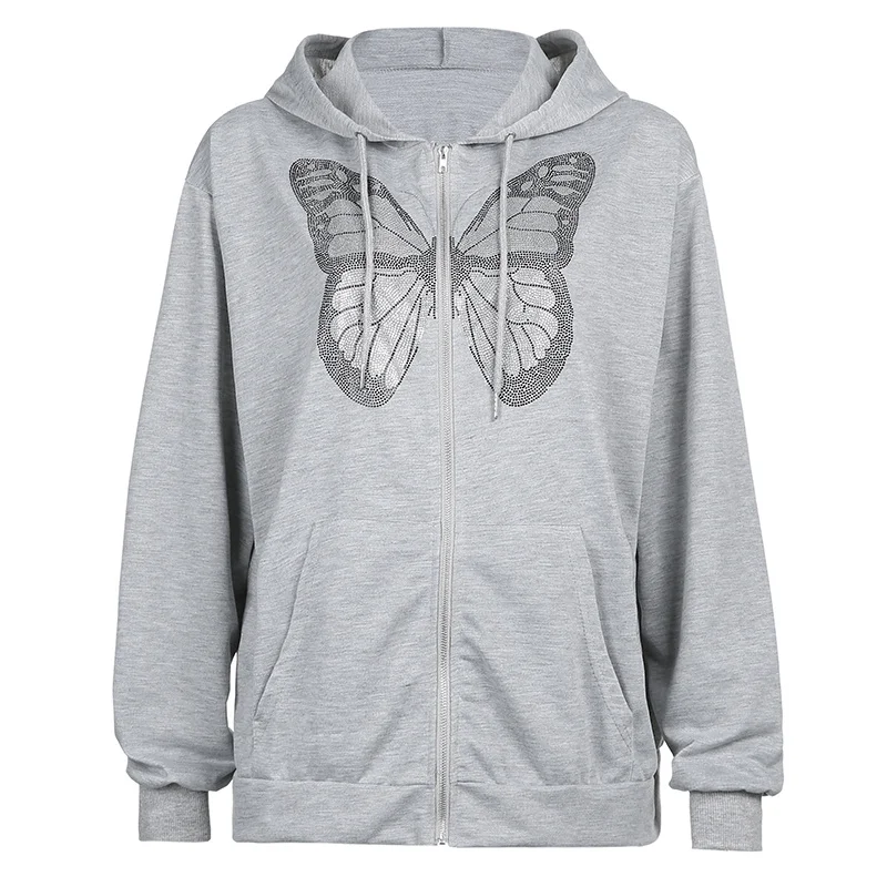 Kawaii Butterfly Graphic Cotton Black Y2K Oversized Hoodies Women 2020 Zip Up Long Sleeve Sweatshirts Streetwear Gray Top Autumn
Kawaii Butterfly Graphic Cotton Black Y2K Oversized Hoodies Women 2020 Zip Up Long Sleeve Sweatshirts Streetwear Gray Top Autumn