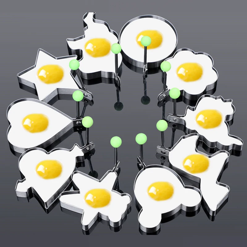 10pcs/set Egg Mold Stainless Steel Pancake Ring Omelette Mould Device Egg Form For Frying Egg Tools Kitchen Accessories
10pcs/set Egg Mold Stainless Steel Pancake Ring Omelette Mould Device Egg Form For Frying Egg Tools Kitchen Accessories