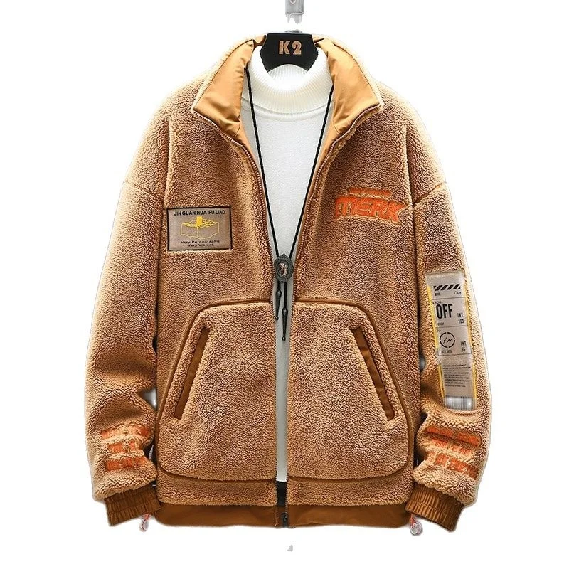 2021Coated lapel covers of knitted or crocheted winter jacket of fur wool thick men's wool warm men's jacket cashmere streetwear
2021Coated lapel covers of knitted or crocheted winter jacket of fur wool thick men's wool warm men's jacket cashmere streetwear