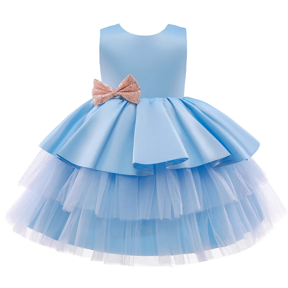 Girls Flower Sky Blue Satin Princess Christmas Dress Clothes First Communion Dresses Vestido Baby Girl Clothes
Girls Flower Sky Blue Satin Princess Christmas Dress Clothes First Communion Dresses Vestido Baby Girl Clothes