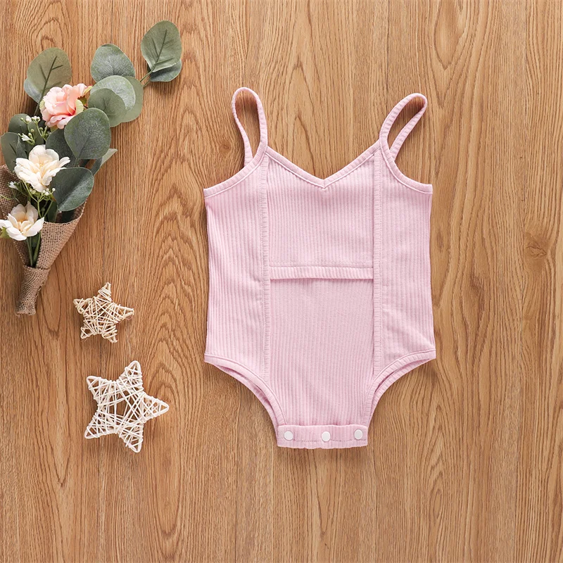 2021 Summer Casual Baby Boys Girls Clothing New Born Babies Solid Color V-Neck Sleeveless Rompers Toddlers Jumpsuits Playsuits
2021 Summer Casual Baby Boys Girls Clothing New Born Babies Solid Color V-Neck Sleeveless Rompers Toddlers Jumpsuits Playsuits