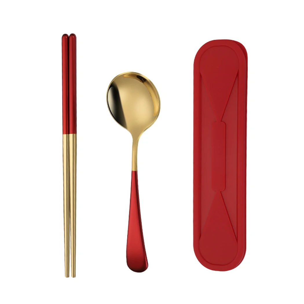 2 In 1 Cutlery Set With Box 304 Stainless Steel Chopsticks Spoon Fork Kits Creative Metal Cutlery Set Outdoor Camping Accessorie
2 In 1 Cutlery Set With Box 304 Stainless Steel Chopsticks Spoon Fork Kits Creative Metal Cutlery Set Outdoor Camping Accessorie