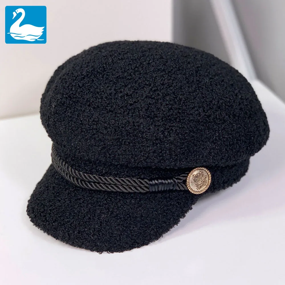 Fashion Women Men Faux Fur Casual Style Strings Hinged Button Golf Cap Stylish Retro Metal Ornament Hat Berets French Hat
Fashion Women Men Faux Fur Casual Style Strings Hinged Button Golf Cap Stylish Retro Metal Ornament Hat Berets French Hat