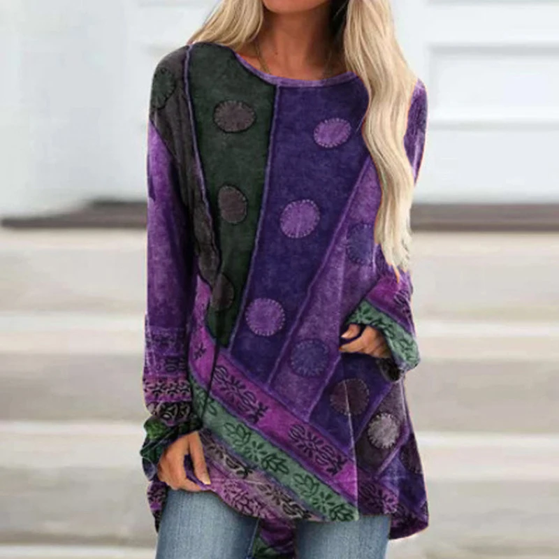 Autumn Ladies Pullover Long Sleeved Ethnic Style Loose O Neck Female Sweater Printing Ladies Pullover
Autumn Ladies Pullover Long Sleeved Ethnic Style Loose O Neck Female Sweater Printing Ladies Pullover