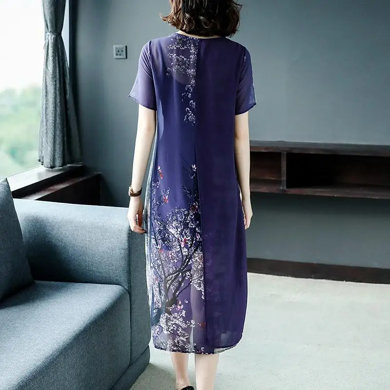 big size women's summer dress Vintage printing midi straight loose dress elegant casual plus size dress Large size robe vestidos
big size women's summer dress Vintage printing midi straight loose dress elegant casual plus size dress Large size robe vestidos