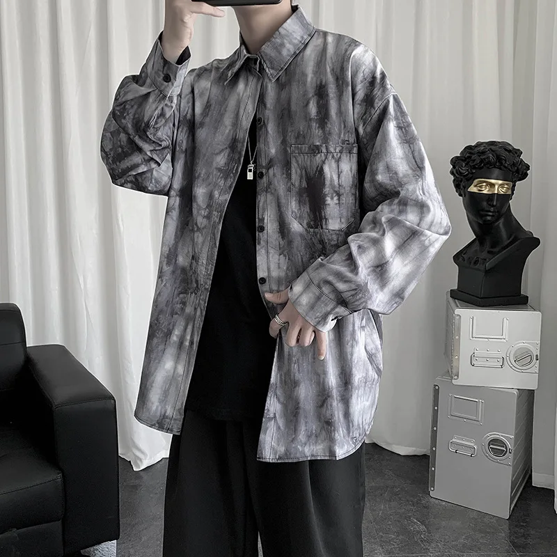 Мужская винтажная рубашка на пуговицах, Кардиган с длинным рукавом и принтом в японском стиле Харадзюку, одежда для улицы, топы, 2021
Мужская винтажная рубашка на пуговицах, Кардиган с длинным рукавом и принтом в японском стиле Харадзюку, одежда для улицы, топы, 2021