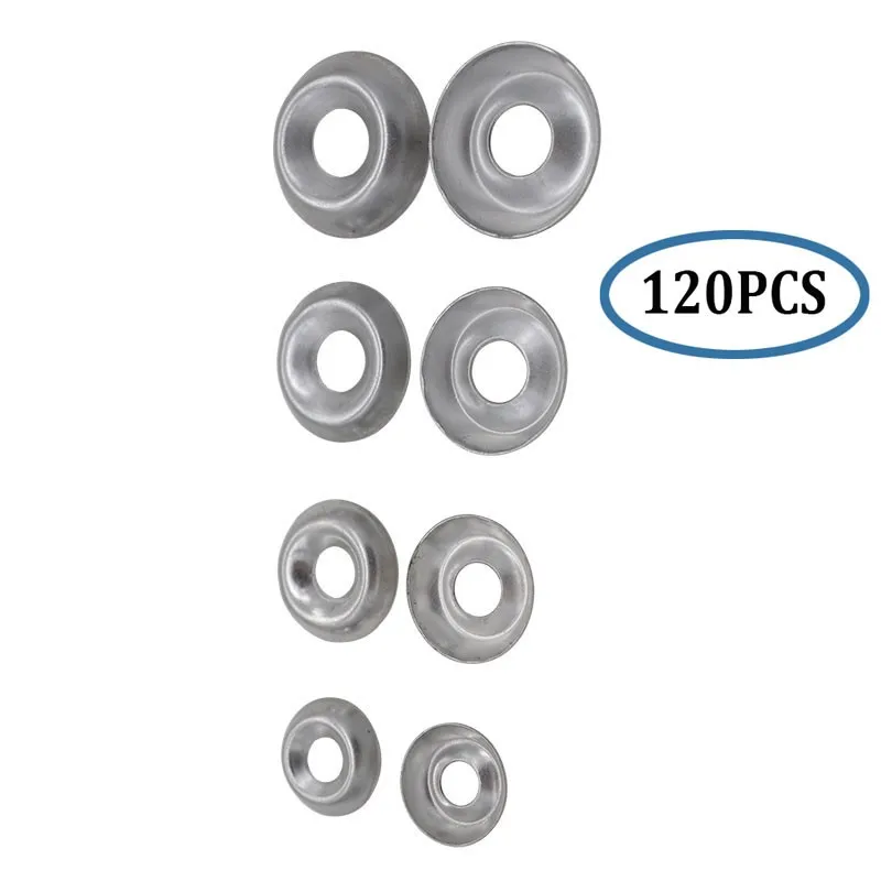 120PCS STAINLESS STEEL A2 SCREW CUP FINISHING WASHERS - FOR COUNTERSUNK SCREWS Countersunk Head Wood Screws/self-tapping
120PCS STAINLESS STEEL A2 SCREW CUP FINISHING WASHERS - FOR COUNTERSUNK SCREWS Countersunk Head Wood Screws/self-tapping