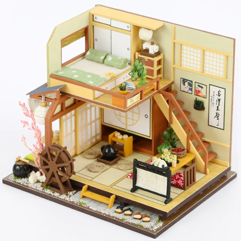 DIY Wooden Dollhouse Japanese Architecture 3D Doll Houses Miniature With Furniture Kit Creative Toys For Kids Christmas Gift
DIY Wooden Dollhouse Japanese Architecture 3D Doll Houses Miniature With Furniture Kit Creative Toys For Kids Christmas Gift