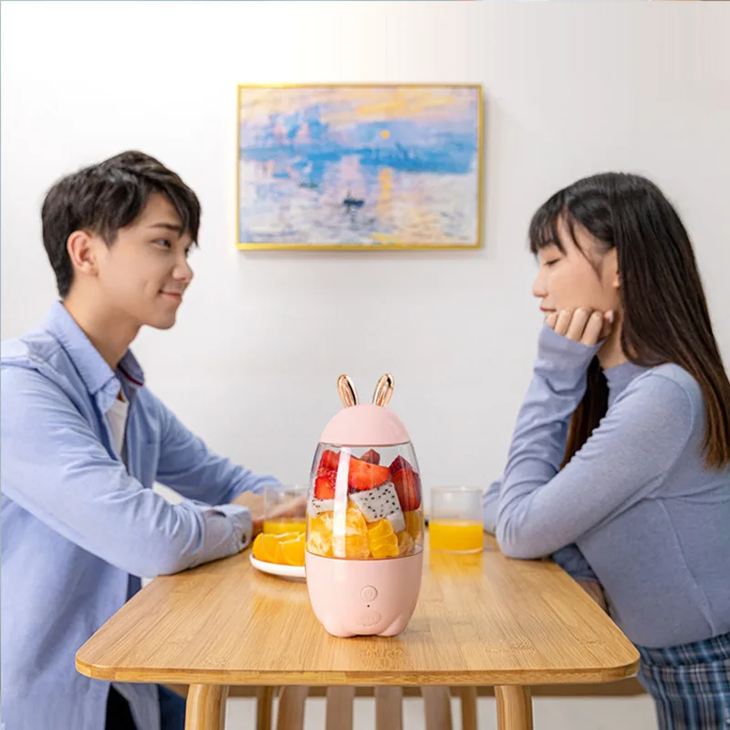 Portable Juicer Household Electric Juicer Cup Fruits USB Charging Mini Smoothie Blender Outgoing Juicer Extractor Rabbit Shape
Portable Juicer Household Electric Juicer Cup Fruits USB Charging Mini Smoothie Blender Outgoing Juicer Extractor Rabbit Shape