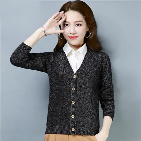 Women 2021 Spring Autumn Sweaters Cardigan Female V-Neck Long Sleeve Fashion Loose Casual Knitted Tops Elegant Sweater Coat C218
Women 2021 Spring Autumn Sweaters Cardigan Female V-Neck Long Sleeve Fashion Loose Casual Knitted Tops Elegant Sweater Coat C218