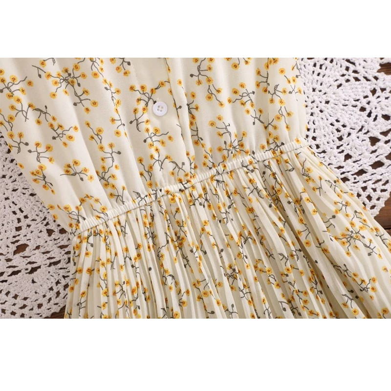 Preppy Style Fashion 2021 Summer Sweet Women Pleated Dress Chiffon Floral Print High Waist Short Sleeve Party Midi Dress 9859
Preppy Style Fashion 2021 Summer Sweet Women Pleated Dress Chiffon Floral Print High Waist Short Sleeve Party Midi Dress 9859