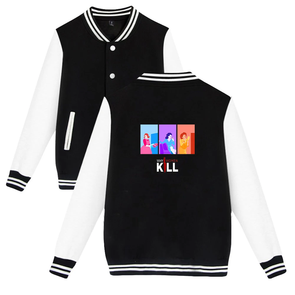 Why Women Kill Fashion Prints Baseball Jackets Women/Men Long Sleeve Jacket Hot Sale Harajuku Casual Streetwear Clothes
Why Women Kill Fashion Prints Baseball Jackets Women/Men Long Sleeve Jacket Hot Sale Harajuku Casual Streetwear Clothes