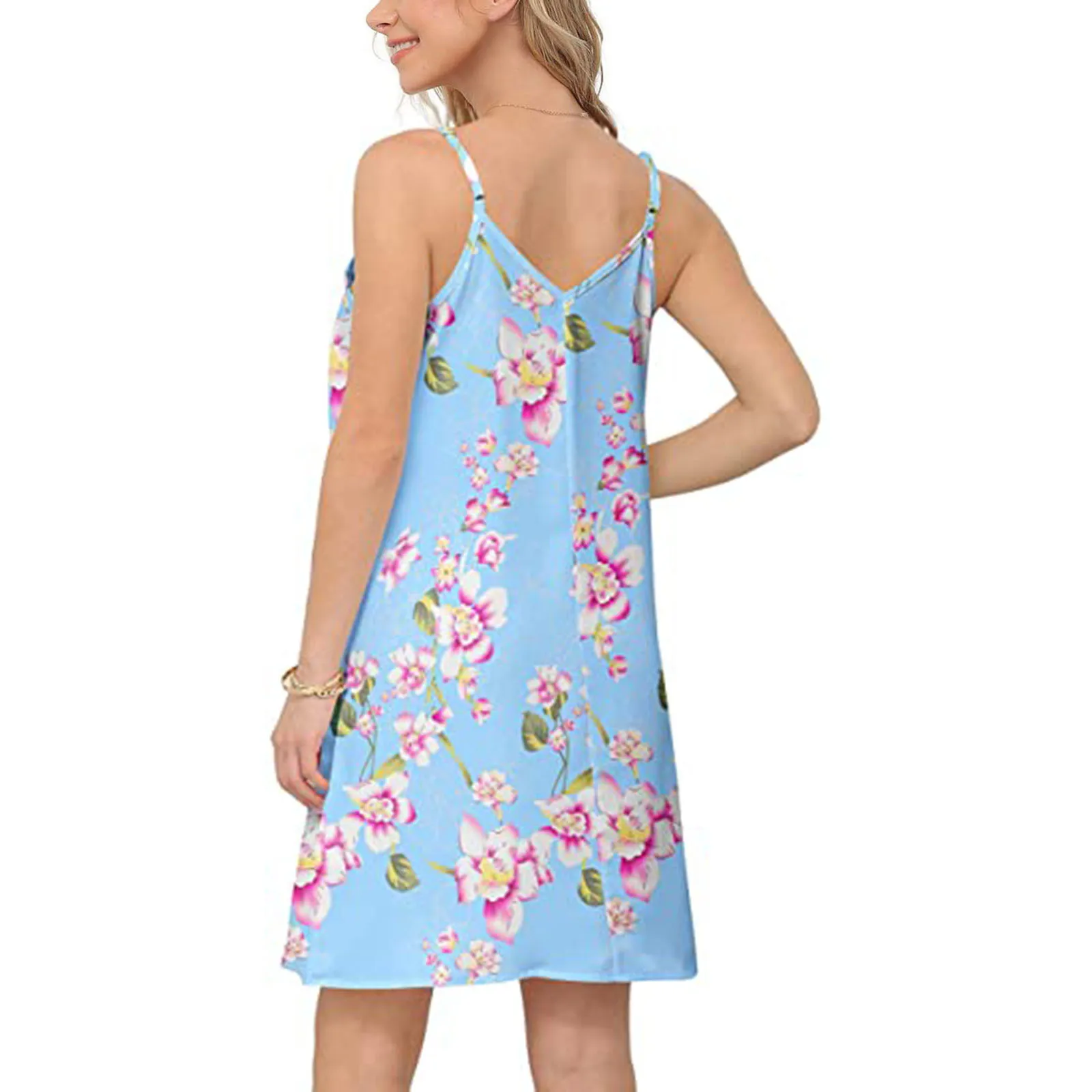 Women Dresses Summer 2021 Sexy V Neck Dot Print Boho Beach Dress Sleeveless Slings Button A Line Mini Dress Wrap Sundress Robe 
Women Dresses Summer 2021 Sexy V Neck Dot Print Boho Beach Dress Sleeveless Slings Button A Line Mini Dress Wrap Sundress Robe