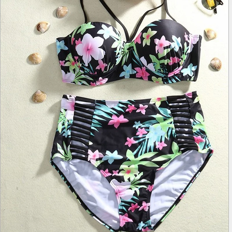 Women Ladies Floral Printed Bikini Set High Waisted Swimsuit Bather Two Piece Swimwear
Women Ladies Floral Printed Bikini Set High Waisted Swimsuit Bather Two Piece Swimwear