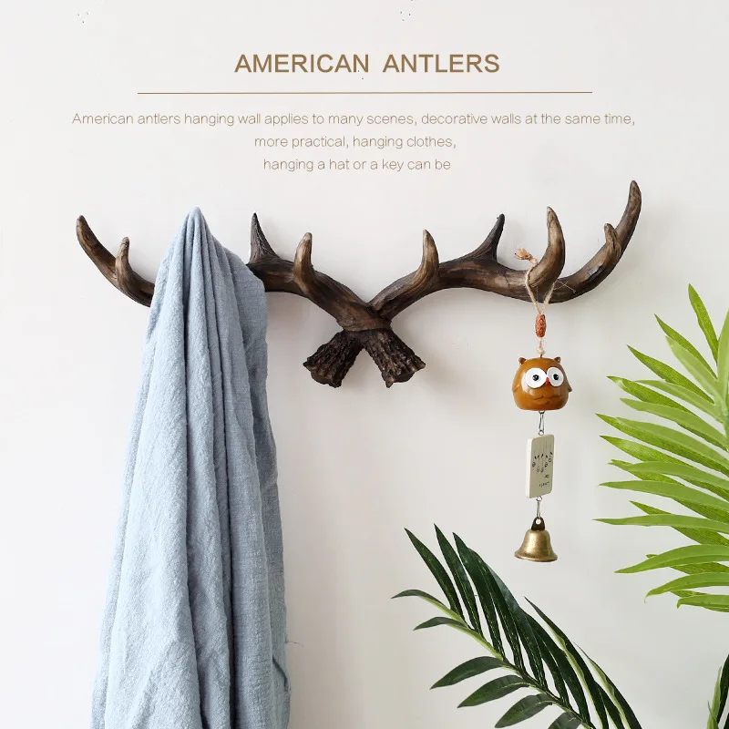 2021 American retro antler decoration wall hanging clothes rack creative clothing store entrance wall decoration wall key hook
2021 American retro antler decoration wall hanging clothes rack creative clothing store entrance wall decoration wall key hook