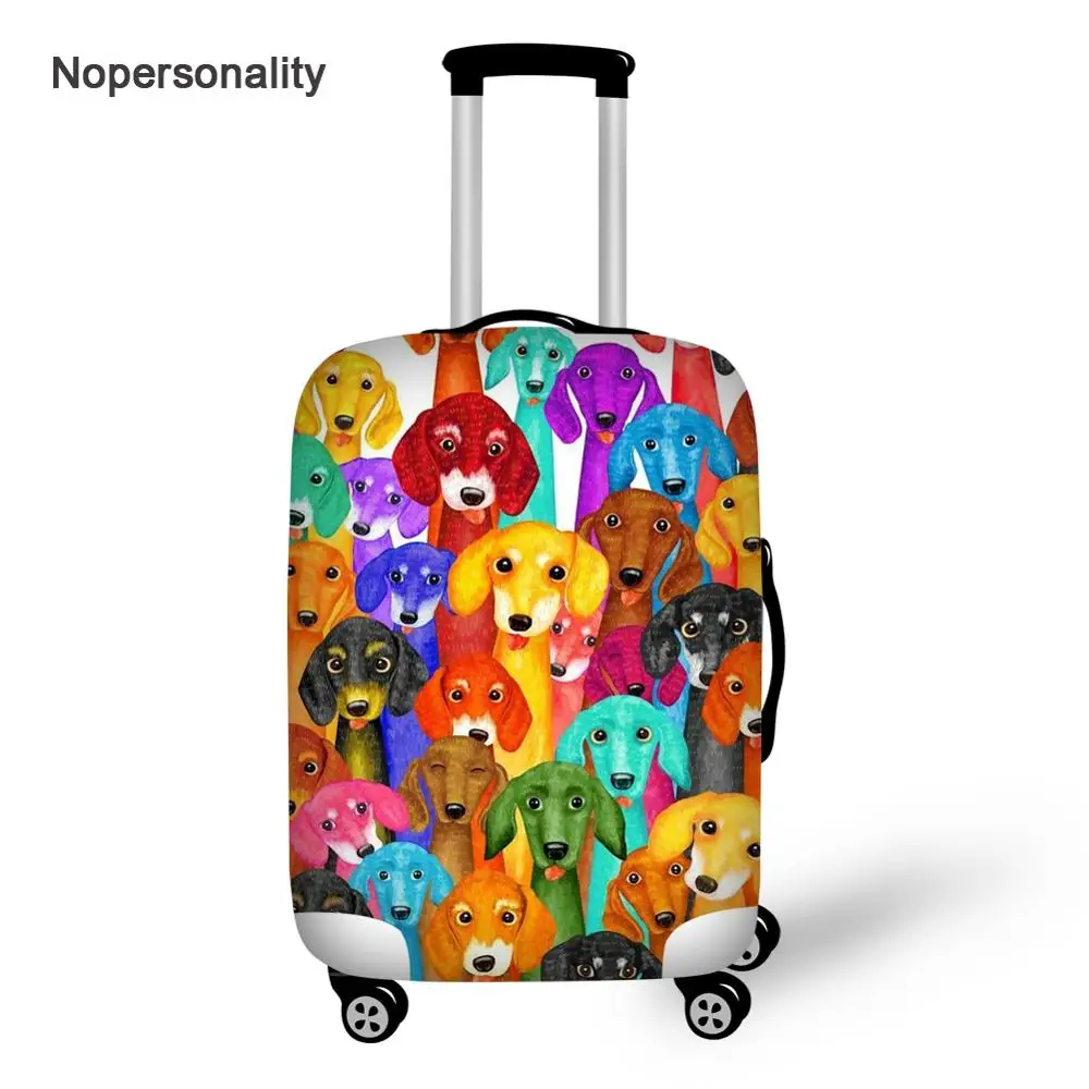 Эластичный Чехол для багажа Nopersonality с принтом такса собаки кота