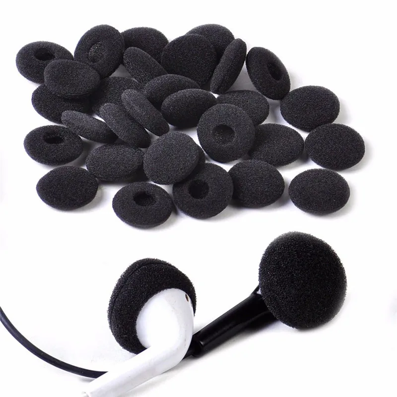 

30Pcs/lot Sponge Covers Tips Black Soft Foam Earbud Headphone Ear pads Replacement For Earphone MP3 MP4 Moblie Phone
