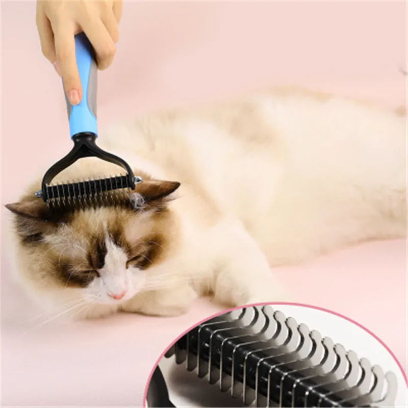 1 PCS Combs Pet Stainless Double-sided Brush Cat Dog Hair Removal Comb Grooming Dematting Deshedding Blade for Matted Long Fur
1 PCS Combs Pet Stainless Double-sided Brush Cat Dog Hair Removal Comb Grooming Dematting Deshedding Blade for Matted Long Fur